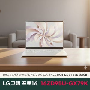 LG전자 2026 그램 프로16 16ZD95U-GX79K 노트북 32GB 256GB