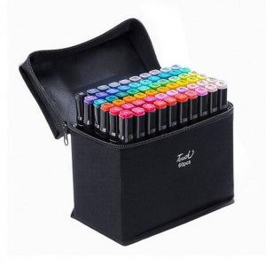 이룸그룹 터치 마카펜 세트 60색 홀더포함 디자인 드로잉용 (11396174A)