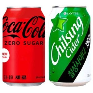 코카콜라 제로 355ml 24캔 + 칠성사이다 제로 355ml 24캔