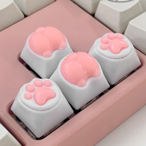 데데리트 귀여운 고양이 젤리 말랑 발바닥 키보드 키캡 꾸미기 실리콘 키캡 키꾸