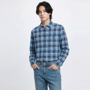 [롯데백화점] 헤지스 [26SS] 남성 마드라스 체크 면 긴팔캐주얼셔츠 HZSH6A232B3 LE1221192259