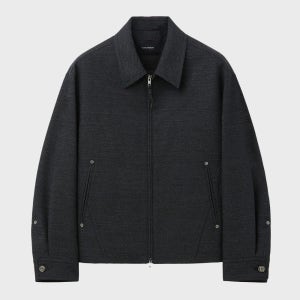 [커스텀멜로우] Black Two Tone Zip Jacket CWJAS26121BKX