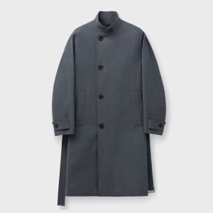 [커스텀멜로우] Grey Highneck Trench Coat CWCAS26111GYX