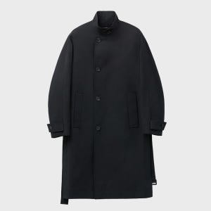 [커스텀멜로우] Black Highneck Trench Coat CWCAS26111BKX