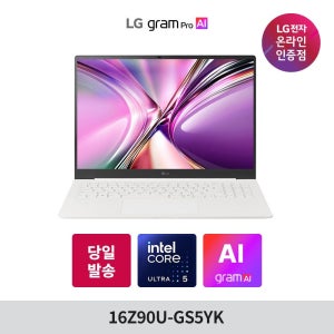 LG전자 (현대Hmall) 2026 LG그램프로 16 16Z90U-GS5YK 팬서레이크 4xe 윈도우11 탑재 노트북