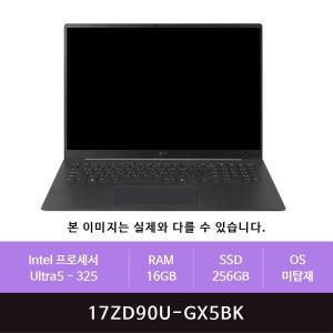 LG전자 LG 그램 프로17 17ZD90U-GX5BK Ultra5-325/16GB/256GB(zoaa)