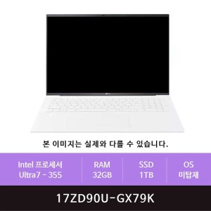 LG전자 LG 그램 프로17 17ZD90U-GX79K 1TB교체(zoaa)