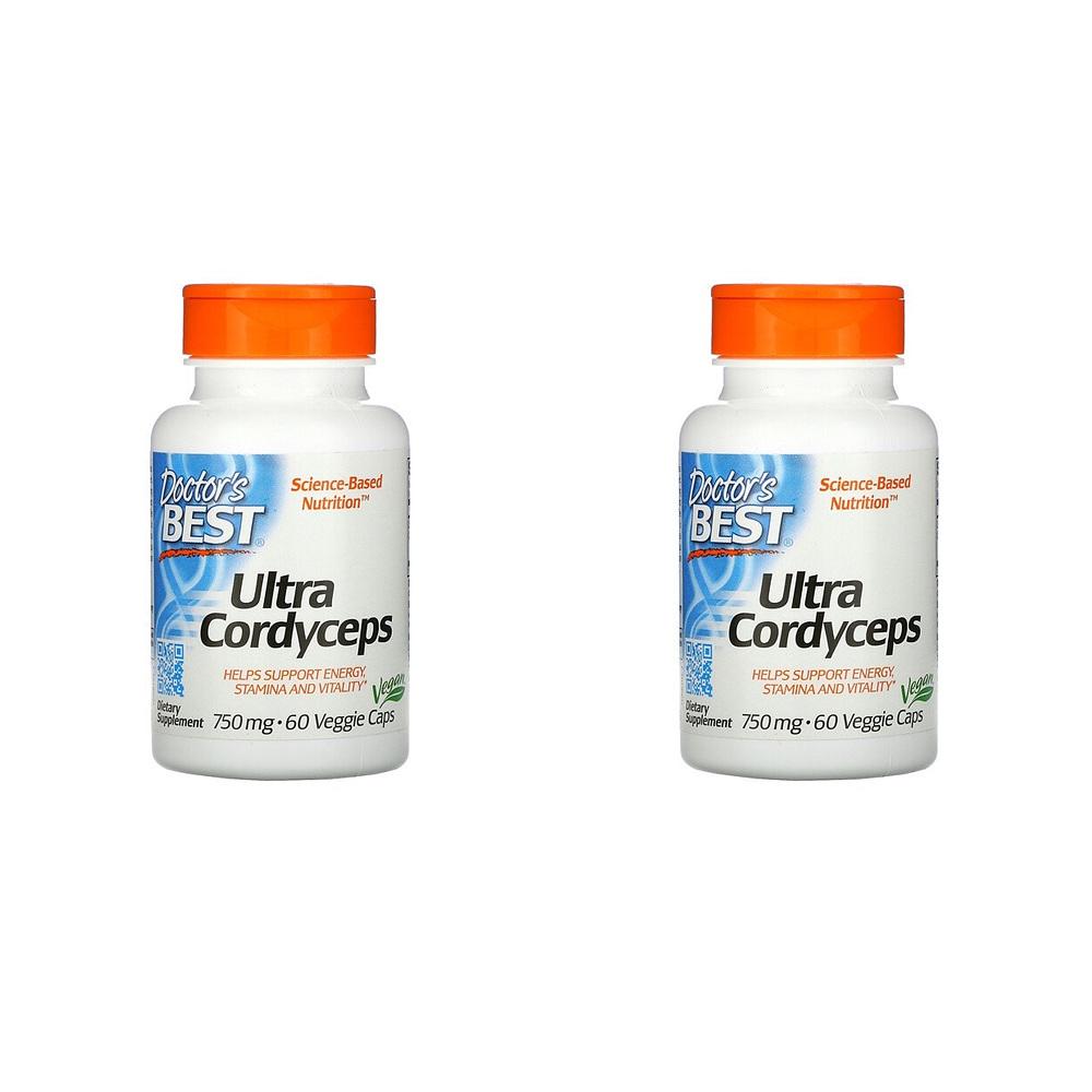 Doctors Best Ultra Cordyceps <b>닥터</b>스베스트 울트라 동충하초 추출물 750mg 60정 2개