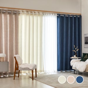 3도씨 루밍 패딩일체형 아일렛형 커튼 2장 (3 colors 4 sizes)