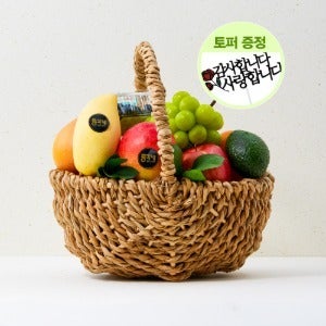 [Rainbow] 과일바구니 샌드 5호 4.2kg 이상(샤인머스캣, 사과, 망고, 블루베리 등 9종)
