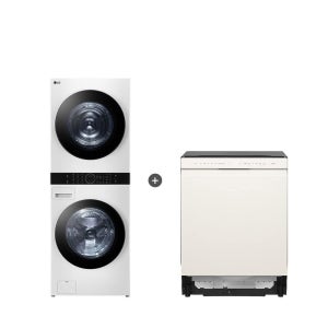 LG 트롬 오브제컬렉션 워시타워 + LG 디오스 식기세척기 W2421WAMR + DUE5BGL1E
