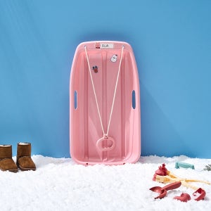 [키즈] 윈터플레이 끌기좋은 눈썰매 S 파스텔핑크 보관가방+네임택 스티커