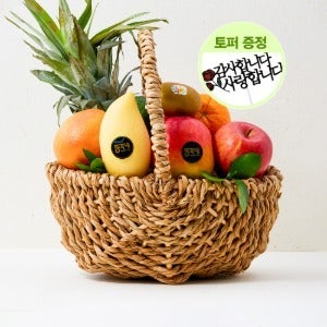 [Rainbow] 과일바구니 샌드 4호 4.2kg 이상(파인애플, 사과, 망고 등 8종)