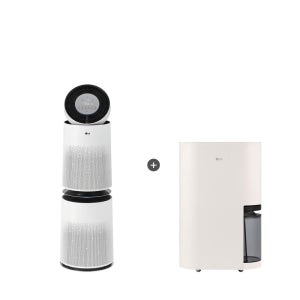 LG 퓨리케어 AI 360 공기청정기 + LG 휘센 오브제컬렉션 제습기 AS285DWWC + DQ256MWGA