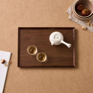 [린넨] 월넛우드 직사각쟁반L36