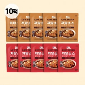 닭신 바로먹는 상온 실온보관 저당 소스 실온닭가슴살 2종 10팩 (양념치킨/소이갈릭)