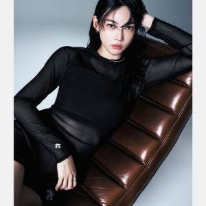 [데상트] 우먼스 메쉬 긴팔 티셔츠 블랙 SR122PTL31 SR122PTL31_BLK0