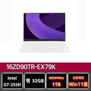 LG전자 LG 그램 프로 16ZD90TR-EX79K RTX 5050 노트북 1TB교체 윈11설치