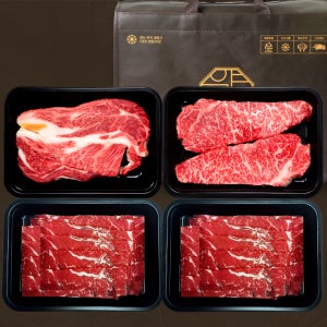 압구정한우 1++등급 한우 추석 선물세트 2kg 프리미엄 A 구이용 투뿔 냉장 등심 채끝 소불고기 마장동 소고기 명절 부모님 감사
