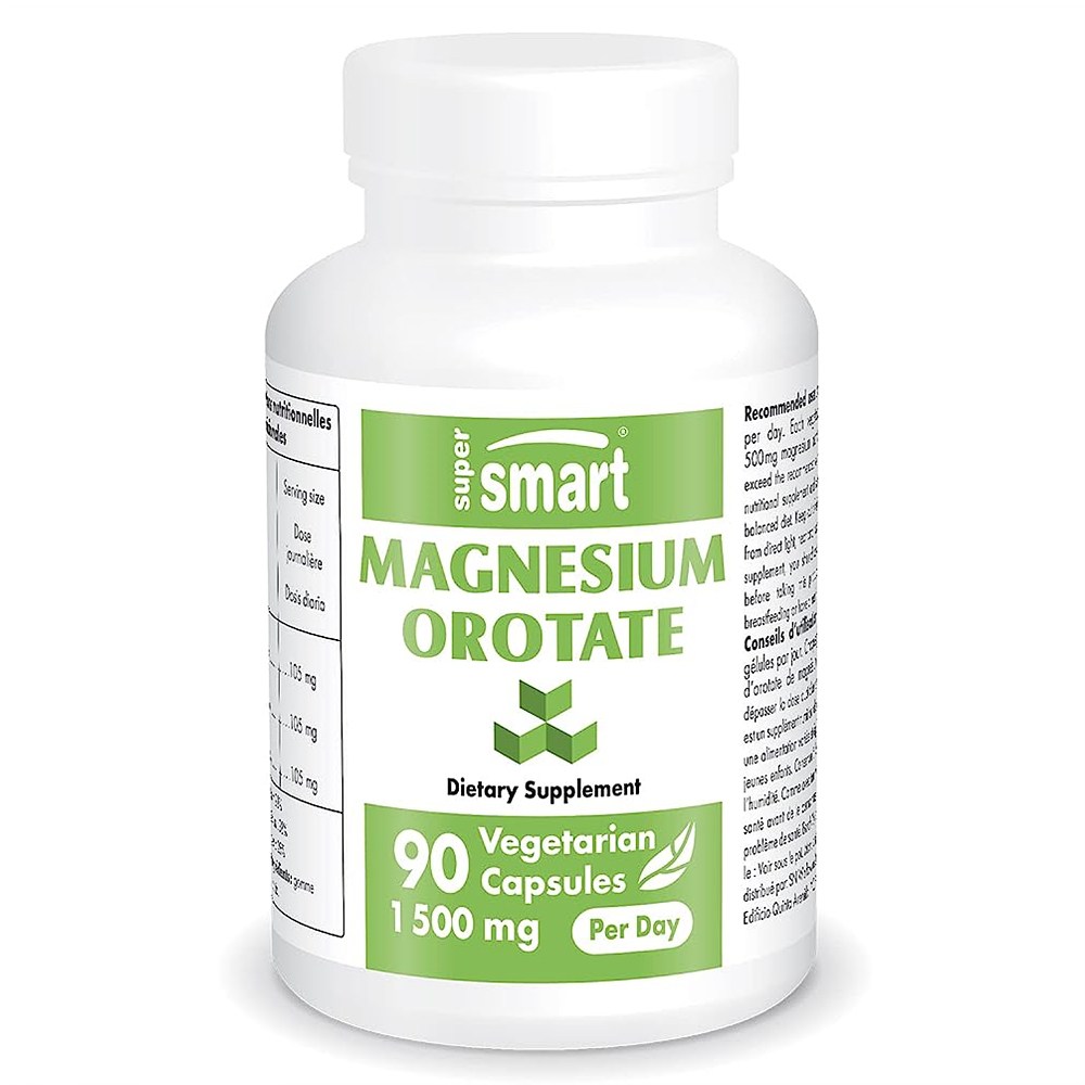 수퍼스마트 <b>오로트산</b> 마그네슘 오로테이트 1500mg 90베지캡슐  1개  90정