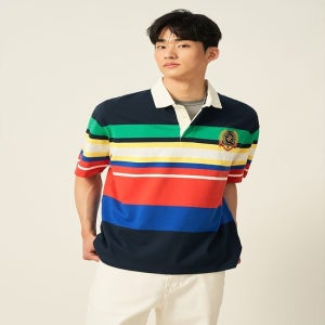 (빈폴멘) 헤리티지 클럽 럭비 칼라넥 티셔츠 - 레드 (BC5442C946)