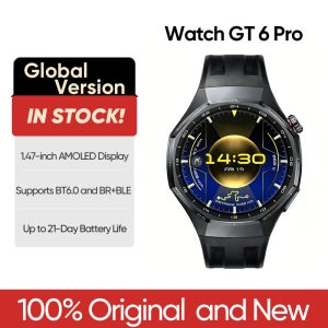 글로벌 버전 HUAWEI Watch GT 6 Pro 46mm 스마트워치 1.47인치 AMOLED 스크린 GPS 블루투스 통화 iOS 및 Android 호환 NFC