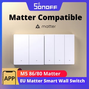 SONOFF M5 EU Matter 스마트 벽 스위치 ESP32 양방향 eWeLink 스마트 장면 음성 제어는 Alexa Google Apple Home Alice와 함께 작동합니
