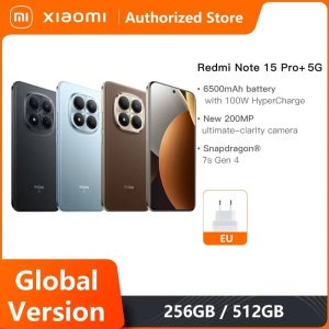샤오미 모바일폰 레드미 노트 15 프로+ 5G 글로벌 버전 스냅드래곤 ®   7세대 4 NFC 6.83인치 CrystalRes AMOLED 디스플레이 6500mAh