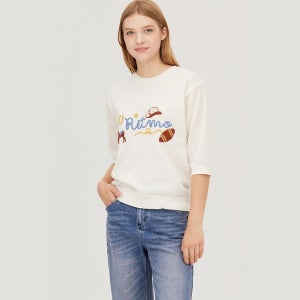 [롯데백화점] 베네통 레터링 자수 반팔 니트 (BAKP07541) LE1221208896