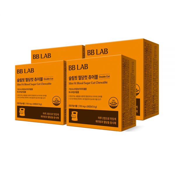 <b>비비랩 슬림핏</b> 혈당컷 츄어블 가르시니아 28정, 5개