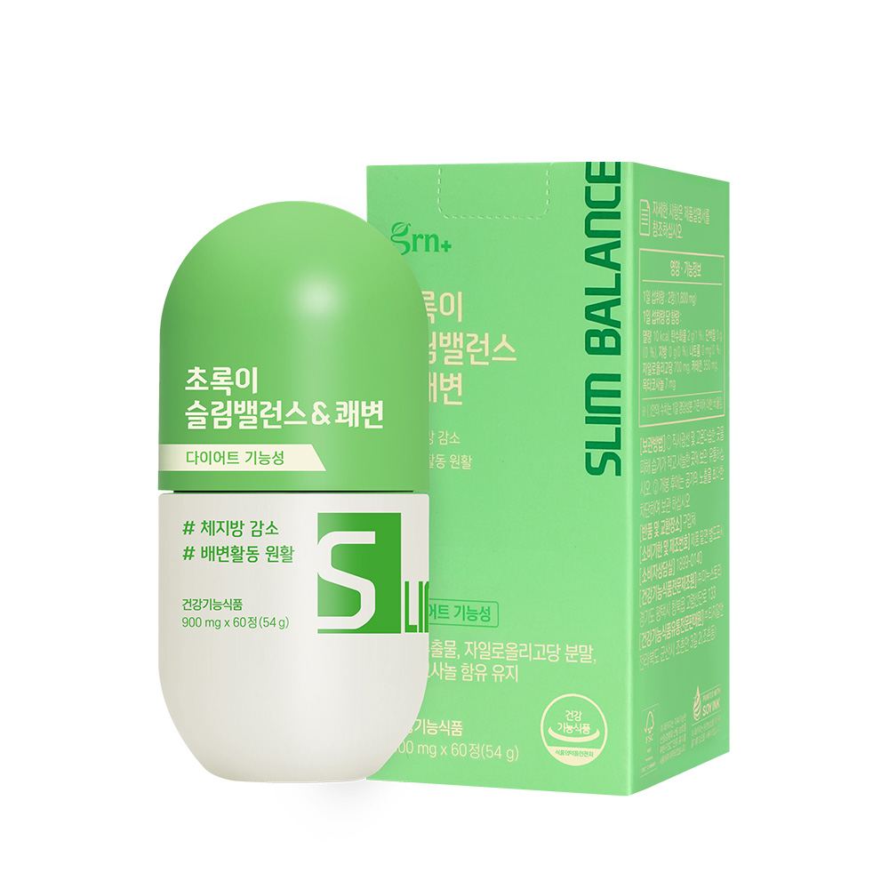 <b>GRN</b> 초록이 슬림밸런스 &amp; <b>쾌변</b> 지구력 다이어트 54g