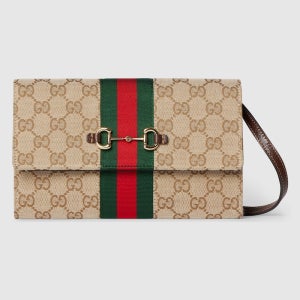 [구찌] GUCCI 홀스빗 웹 스트랩 지갑