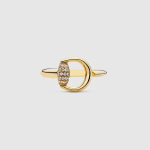 GUCCI 구찌 홀스빗 다이아몬드 18K 오픈 반지