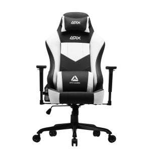 에이픽스 게이밍의자 등받이 180도 조절 팔걸이 GC003 화이트