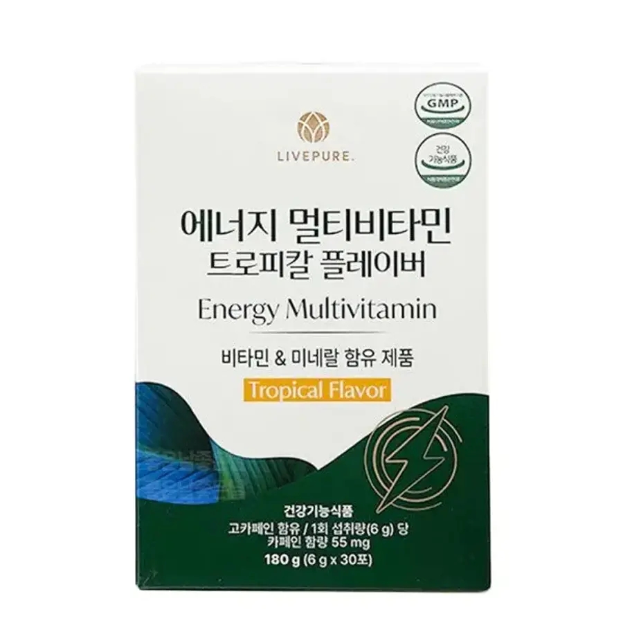 리브퓨어 <b>에너지멀티비타민 열대과일맛6g</b> 30개입 1개