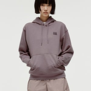 골스튜디오 페인트 로고 후드티 브라운