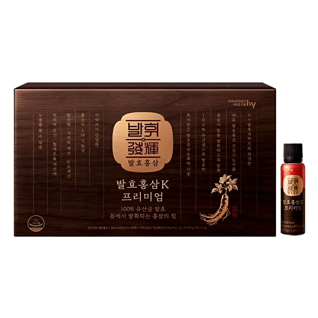 hy <b>발휘 발효홍삼</b> <b>홍삼</b>k  <b>50ml</b>  30개