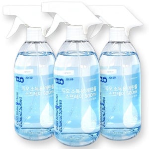 듀오 퍼퓸핸드크림 소독 살균 스프레이 제 에탄올 뿌리는 소독용 손 83 500ml 3개