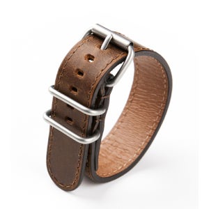 [베르투치] Duration 가죽 나토밴드 22mm 올리브 브라운 (더블 룹) MU-9MD