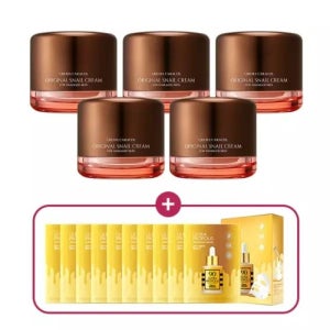 크레마카라콜 오리지날 달팽이 크림 50ml 5개 + 프로폴리스 마스크팩 10개팩