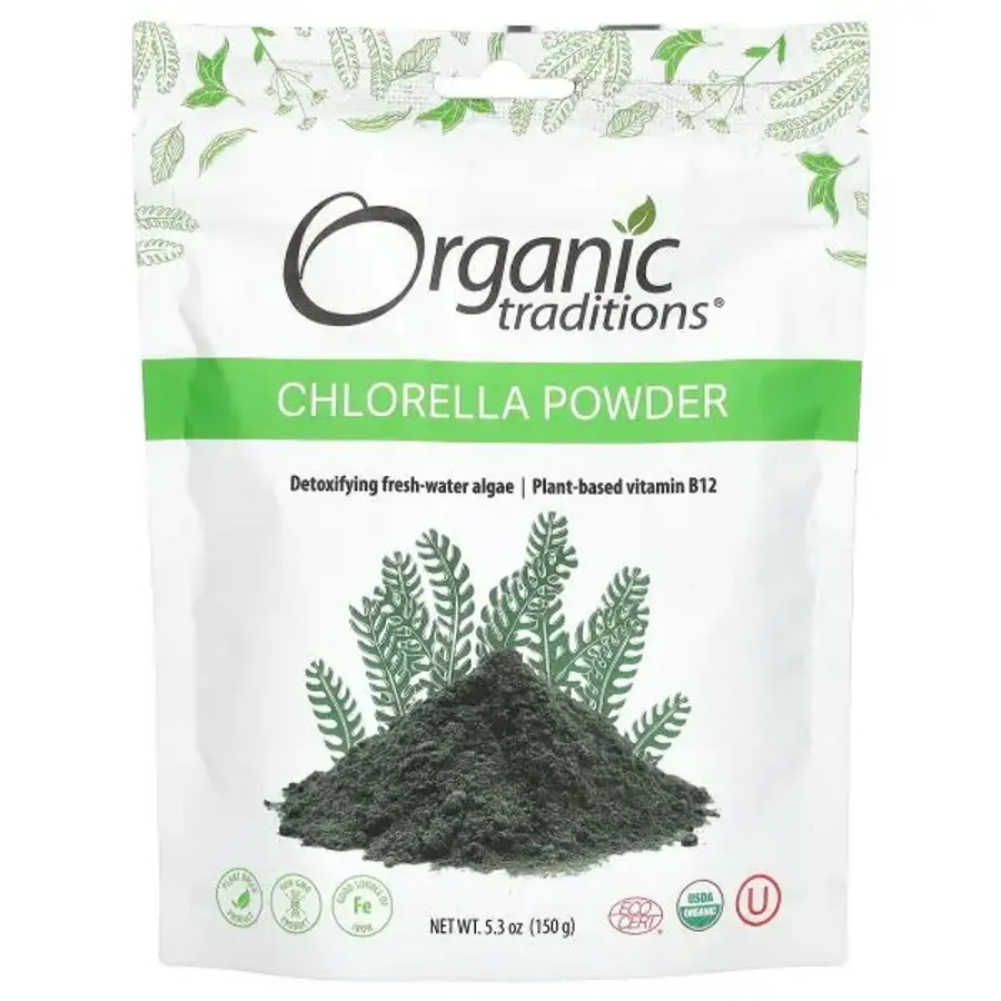 Organic Traditions, 클로렐라 분말, 150g(5.3oz)