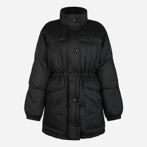 미우미우 테크니컬 퐁제 다운 롱 자켓 블랙 1000796632397 6S ML1437 158A F0002 1674969 153510203