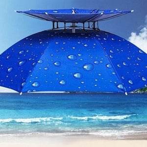 [패션포럼] 2단 핸즈프리 모자우산 낚시 통풍 양우산 실용적인 가성비 좋은 데일리 필수템_15642618