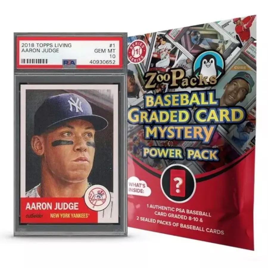 Aaron Judge PSA 등급 카드 미스터리 파워 팩 - 아론 심사 1개 및 당 2팩 아마존 독점 284524
