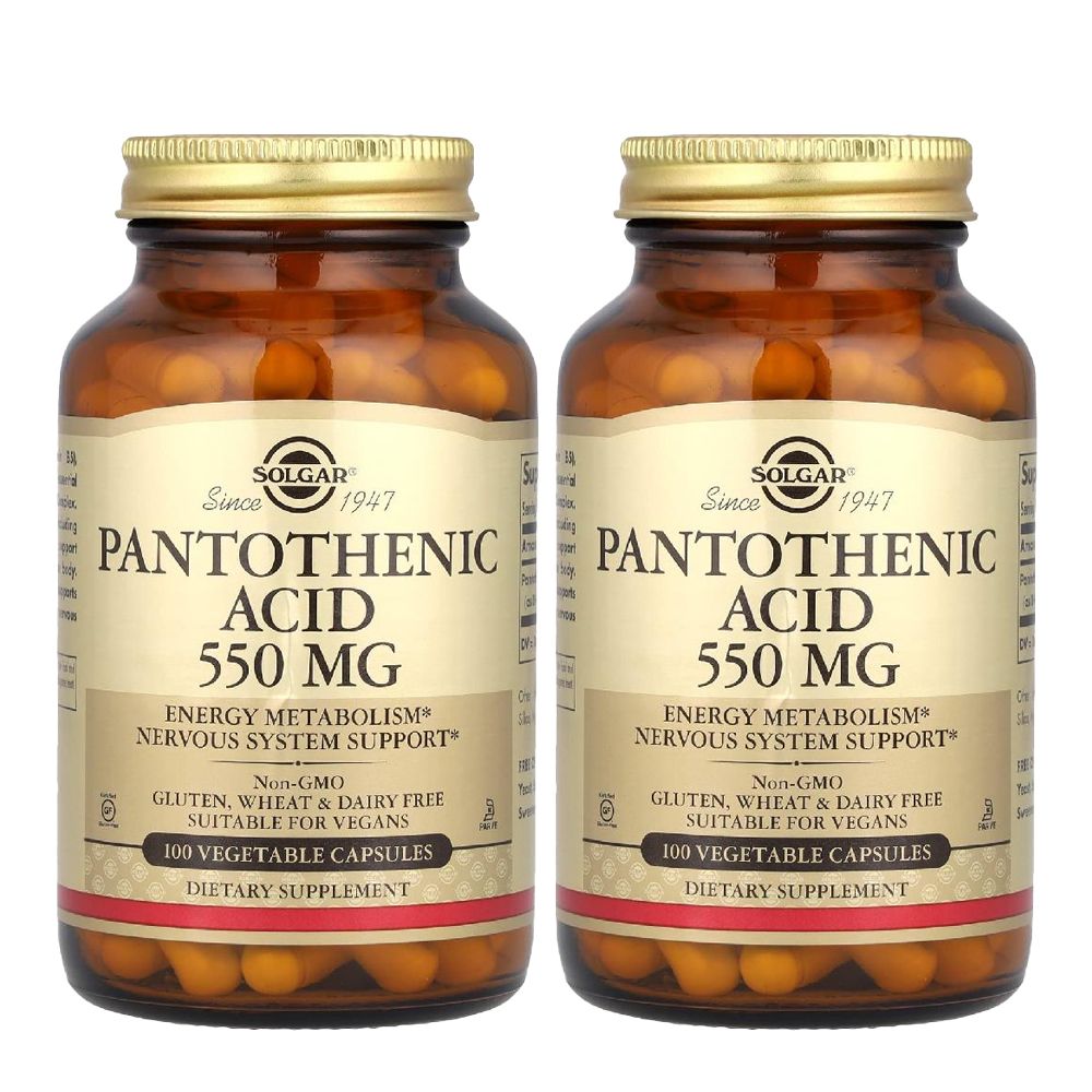 솔가 판토텐산 비타민 B B5 <b>Pantothenic Acid</b> 550mg 100캡슐 2병