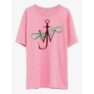 JW앤더슨 자수 티셔츠 JT0320PG1937300 300 PINK 남성