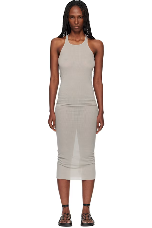 릭오웬스 Off White Temple Tank Midi Dress 261232F054043