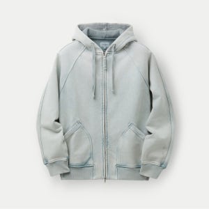 [시리즈] (SET UP) 미네랄 워싱 후디 집업 SATAS26001BUX