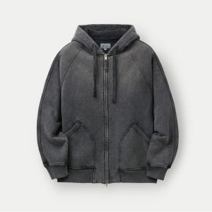 [시리즈] (SET UP) 미네랄 워싱 후디 집업 SATAS26001CHX