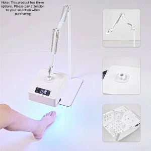 새로운 프로 페디큐어 UV 램프 LED 고전력 발 UV 경화 라이트 페디큐어 네일 아트 용 풋 스위치가있는 충전식 젤 네일 건조기